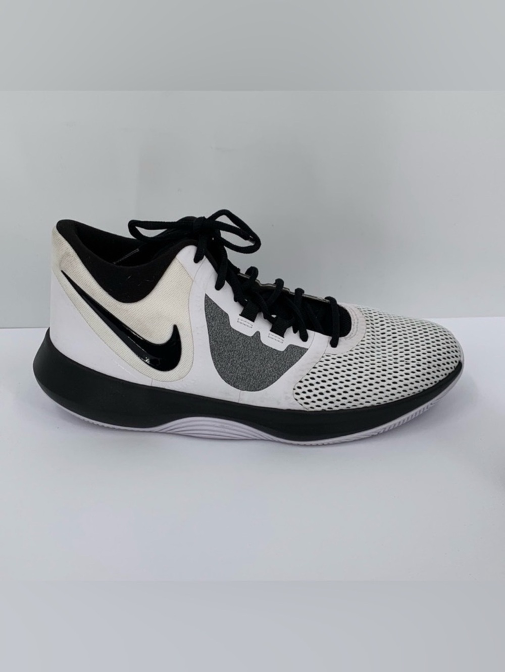 Nike Air Precision II sneakers shoe white black gray basketball low top men 11